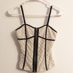 Urban Outfitters Coincidence & Chance Lace Zip Top